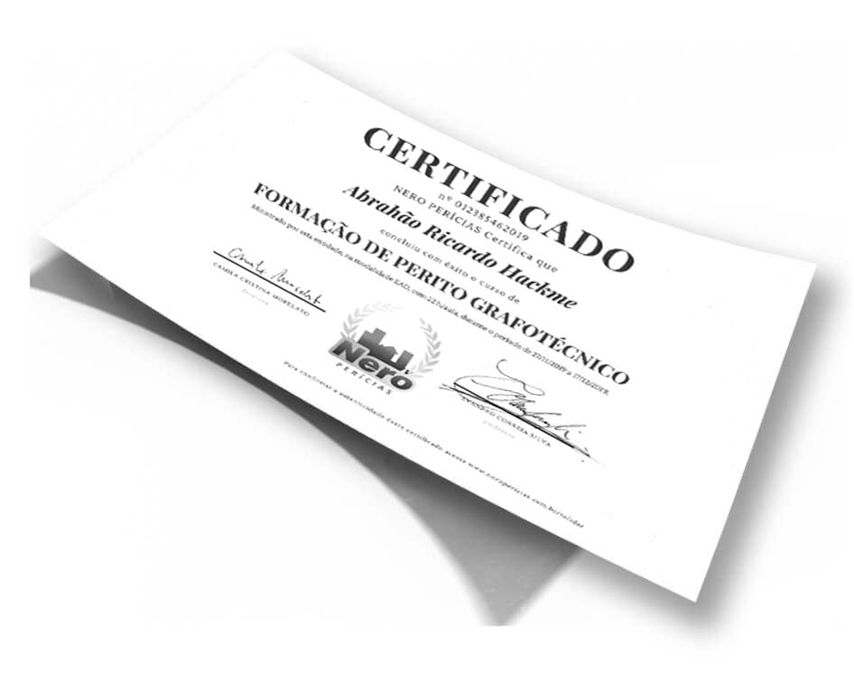 curso de perícia grafotécnica com certificado válido em todo Brasil